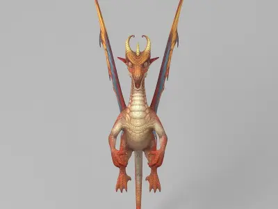 Cartoon Dragon 2 Low-poly 3D model