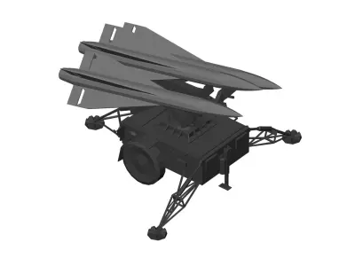 surface-to-air missile 3D model
