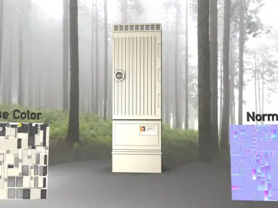 Electrical Distribution Cabinet 138 Low-poly 3D model