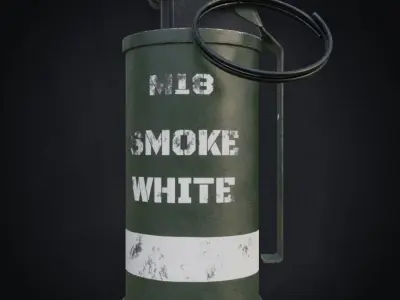 Smoke grenade Free low-poly 3D model