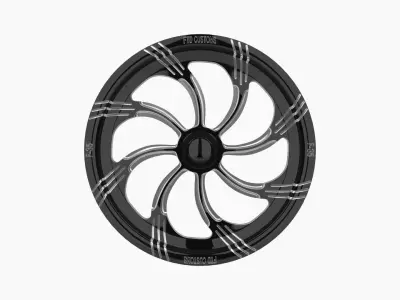 FTD Customs F35 Slasher BC dragster front wheel Low-poly 3D model