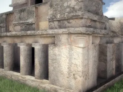 Tulum Maya ruins 3D model