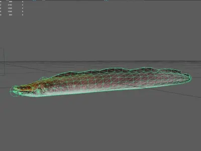 Electriceel Low-poly 3D model