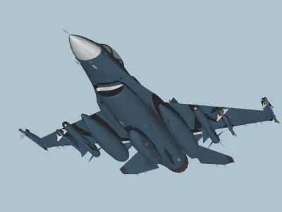 Japan Air Self-Defense Force Mitsubishi F-2 Support fighter 3D model