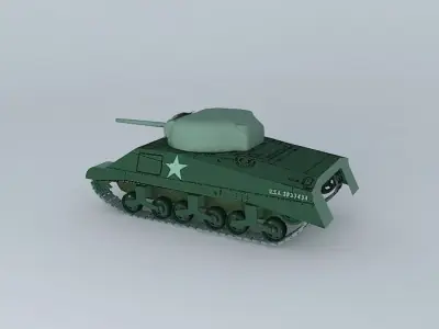 tank Sherman Bastogne Free 3D model