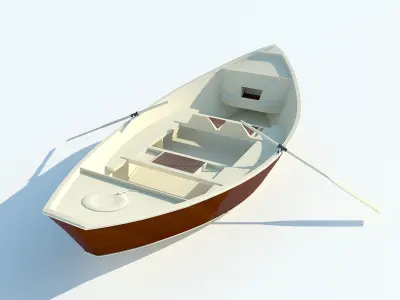 Wooden Boat MAX 2011 3D model