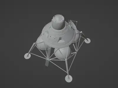 Realistic 3D model of a lander Free 3D model