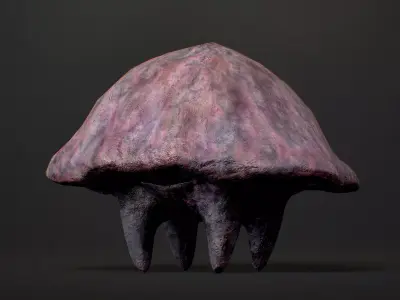 Mushroom Monster2 - Game Ready Low-poly 3D model