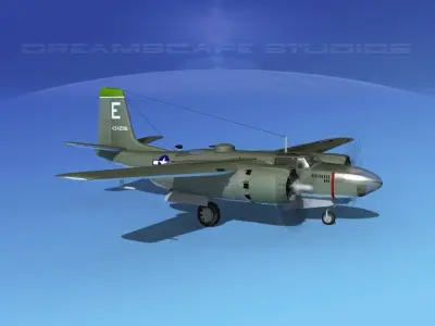 Douglas A-26C Invader V09 USAAF 3D model