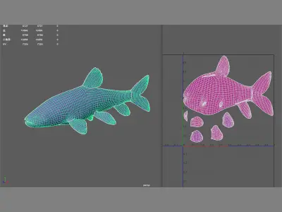 Fish 3D model 001 Low-poly 3D model