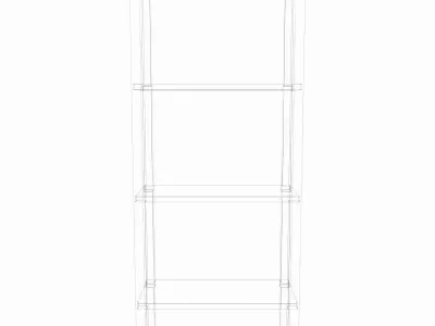 Interior outdoor shelf Low-poly 3D model