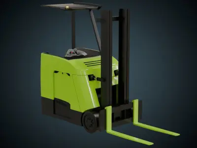 Forklift 2 Basic Low-poly 3D model