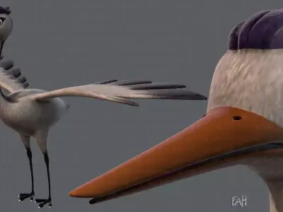 Crane V01 Low-poly 3D model