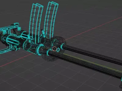 Villa Perosa Aircraft Submachinegun 3D model