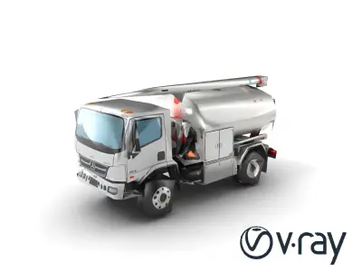 Advanced De-Icing Truck with Elevated Boom model pack Low-poly 3D model