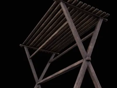 Drying Rack Low-poly 3D model