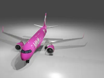 Viva air airbus a320neo  Low-poly 3D model