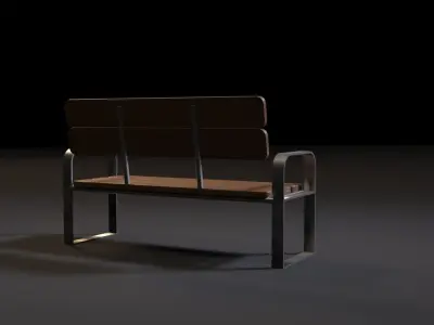 Bench park 3D model get