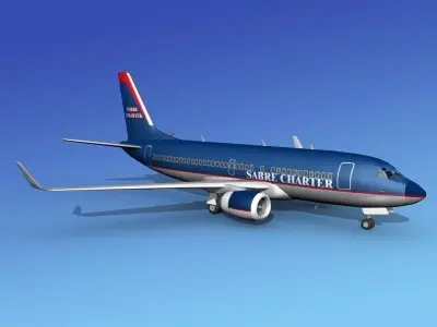 Boeing 737-700ER Sabre Charter 3D model
