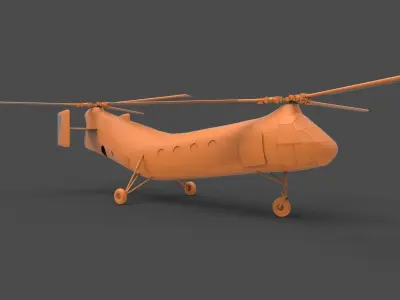 Boeing Vertol H-21 3D print model