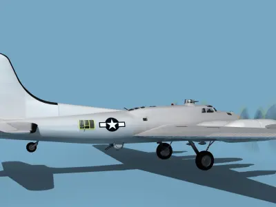 Boeing B-38A Flying Fortress II HP V00 Bare metal 3D model