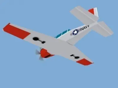 plane3 airplane flying in sky 3D model
