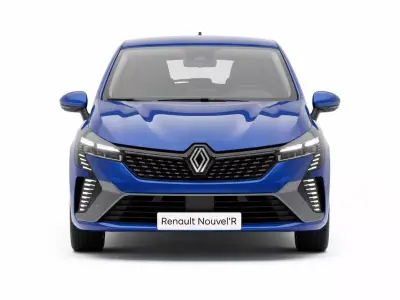 Renault Clio NouvelR Metallic Blue Hatchback 3D model