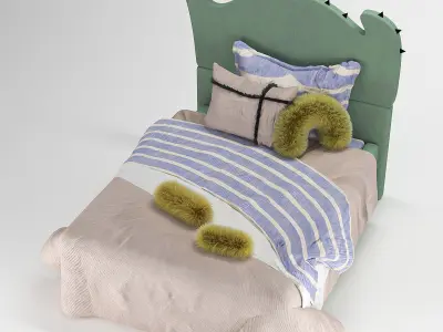 Dinosaur bed 3D model