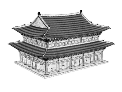 Korea Gyeongbokgung Geunjeongjeon - Joseon Palace 3D model