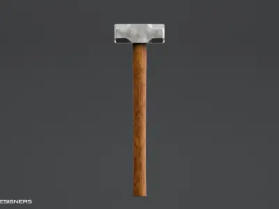 Heavy Sledgehammer - Medieval Weapon Prop 3D model