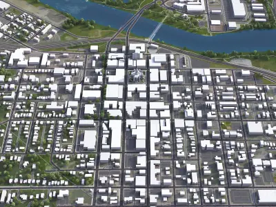 Lafayette Low-poly 3D model