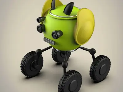 Robot on wheels 3D model
