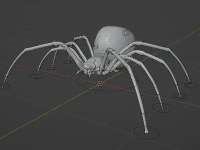 Black Widow Spider Rigged Free 3D model
