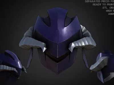 Overlord Albedo Helmet for Cosplay 3D print model