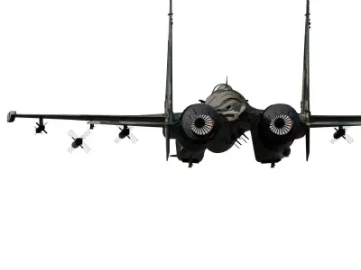 sukhoi su-37 terminator 3D model