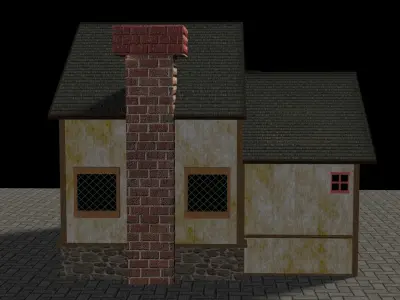 Simple Medieval House Free low-poly 3D model