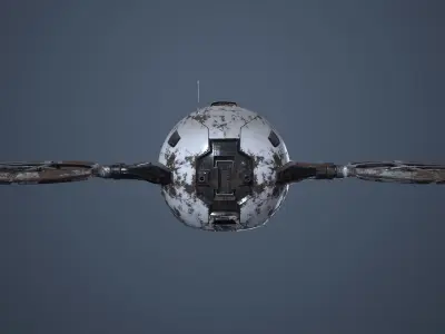 Maintenance Drone Mk1 Rusted 3D model