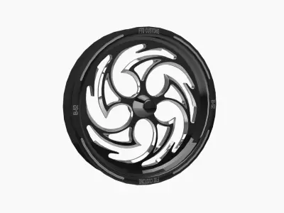 FTD Customs B52 spindle front wheel Low-poly 3D model