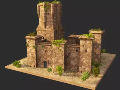 Castle of Belalcazar Spain 3D model