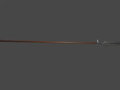 Medieval style long boar spear Free low-poly 3D model