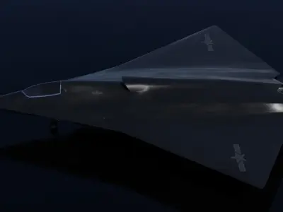 Chengdu J-36 Venom Low-poly 3D model