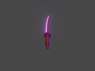 Katana star wars light saber Low-poly 3D model