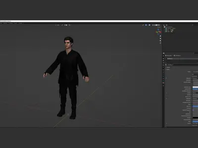 Man in Military Outfit 6 - Modular - Rigged Low-poly 3D model