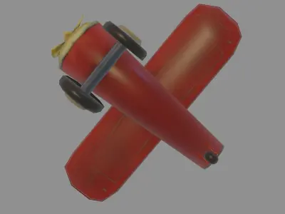 airplane for game Low-poly 3D model