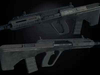 AUG A4 Low-poly 3D model