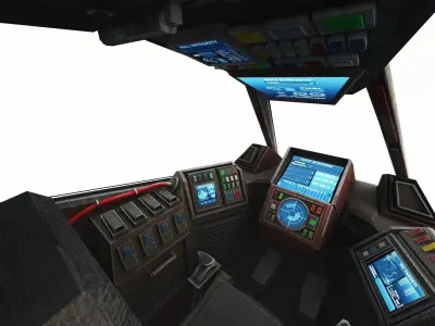 Space fighter Cockpit - Starfighter Hades MK2 Low-poly 3D model