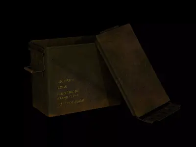 Military iron cans industrial supplies military supplies Low-poly 3D model