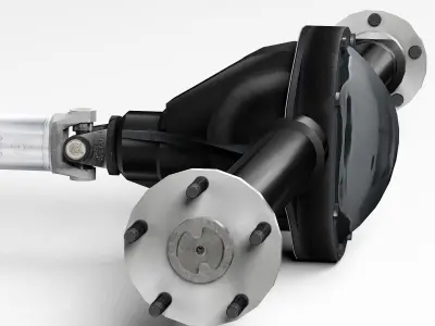 Axle and driveshaft 3D model