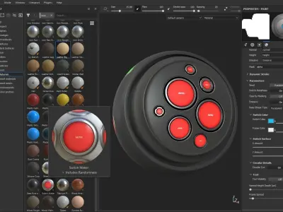 Switch Maker - Procedural Substance Decal Generator Low-poly 3D model