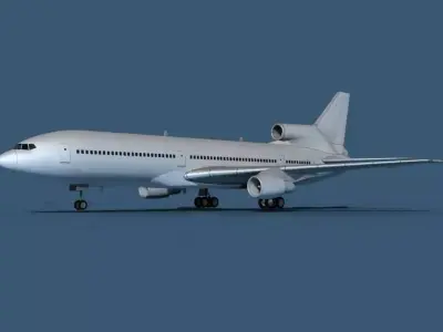 Lockheed L-1011-50 Unmarked 1 3D model
